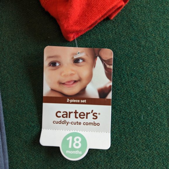 NWT Carter's Blue and Red Zip-up and Pants 2 Piece Set 💙 - Picture 7 of 8